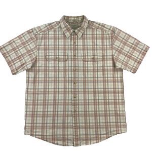 LL Bean Traditional Fit Shirt Mens Large Multicolor Plaid American Preppy Hiking